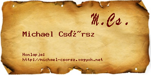 Michael Csörsz névjegykártya